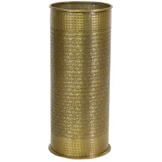 Casa Moro Orientalischer Regenschirmständer LAS Palmas 21x50 cm Antik Gold Look rund Aluminium mit Hammerschlag einzigartiger Metall-Schirmständer Schirmhalter RSH200