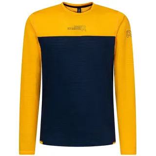 Rock Experience Arrows Crewneck Fleece - 1329 Dress Blues / 0582 Gold Fusion - S