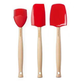 Le Creuset Kochkellen-Set 3tlg. Silikon kirschrot