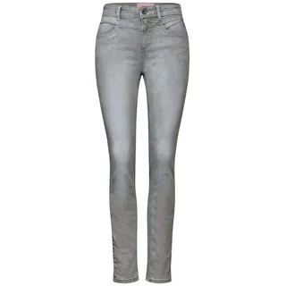STREET ONE Jeans im Slim Fit, Light Grey Random Wash, / 28L