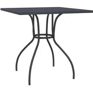 vidaXL Gartentisch 80 x 80 x 72,5 cm Anthrazit/Stahlgeflecht
