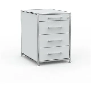 Versee Aktenschrank Büro Standcontainer – 60 / 80 cm, 3 oder 4 Schubladen, Farbauswahl (Schubladencontainer für Büro und Home-Office, 1 Standcontainer) robust & kratzfest, 50kg belastbar grau 43,5 cm x 61 cm x 60 cm