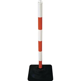 TEMKA Sperrpfosten PE/PVC Ø 40 mm Rot/Weiß
