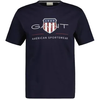 GANT Archive Shield Regular Fit Kurzarm-T-Shirt Evening Blue 3XL