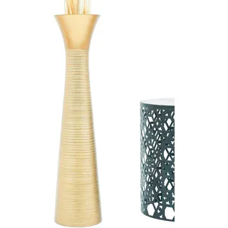 Leewadee Große Bodenvase 85 cm Mangoholz für Pampasgras & Trockenblumen