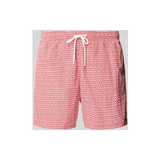 Badehose mit elastischem Bund, Rot, S