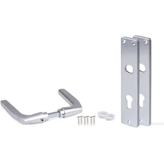 GAH Alberts Türdrücker für Einsteckschlösser Aluminium Silber