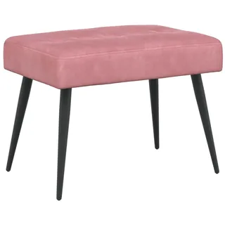 vidaXL Bank mit Knopfheftung Samt 60 x 40 x 45 cm Rosa
