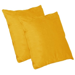 Hti-Living Kissen Nathalie Unifarben 2er-Set Gelb