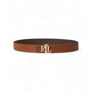 Lauren Ralph Lauren für Damen. 412912039002 Brauner Ledergürtel, wendbar (M), Lässig