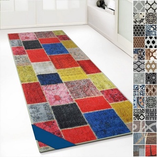 Teppich Teppichläufer mit Muster, Karat, schalldämmend bunt 80 cm x 450 cm