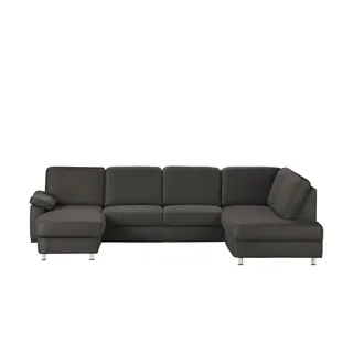 meinSofa Wohnlandschaft anthrazit - Mikrofaser Oliver-S ¦ grau ¦ Maße (cm): B: 300 H: 85 T: 202.0