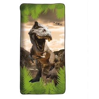Roth Badetuch Tyrannosaurus, 60 x 120 cm, für Kinder, Dinosaurier, Grün grün
