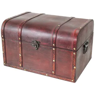 HMF 6406-140 Schatztruhe aus Holz 40 x 30 x 25 cm 1-tlg. braun