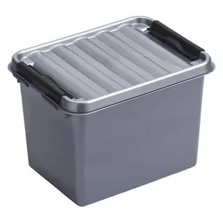 Sunware Aufbewahrungsbox Q-Line Box 78100628, 3L, Kunststoff, grau, A6, 20 x 15 x 14cm