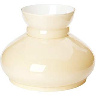 Vesta Schirm für Lampen (Ø 150 mm, unten 120 mm), Höhe 130mm, Ersatz Lampenschirm aus Glas, Glasschirm für Petroleumleuchten, Laternen, Leuchten, Opalglas, champagne