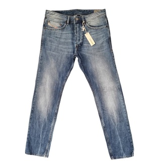 Diesel Comfort-fit-Jeans Braddom 1RBRT (Blau, Used Look) 100% Baumwolle, 5-Pocket-Style, Regular Slim Carrot W32