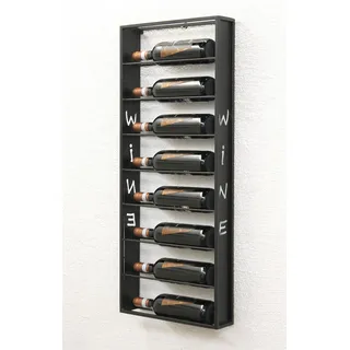 DanDiBo Ambiente DanDiBo Weinregal Wand Metall Schwarz Sofie Flaschenständer Flaschenregal Flaschenhalter Weinflaschenregal -