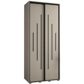 möbel kryspol Schwebetürenschrank Dakota 120 x 235,2 x 45 cm Schwarz
