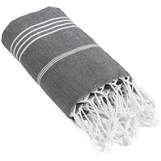 herémood Hamamtücher Premium Saunatuch - 100% Baumwolle Saunahandtuch und Strandtuch, Hochwertiges Badetuch und Duschtuch - Extra Groß und Leicht schwarz