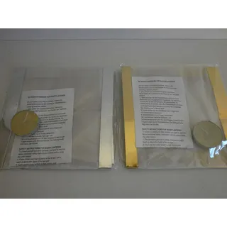 Schnooridoo 12 x Wasserlaterne Wasserlampion mit Teelicht Papierlaterne 15 cm - Gold/Silber