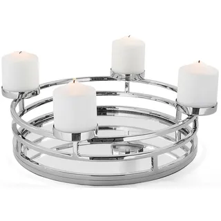 Fink MODENA für 4 Stumpenkerzen Ø 8 cm, Deko-Tablett für Weihnachten«, (1 St.), Adventskranz, Ø 38 cm, H. 12 cm, D. 37,5 cm