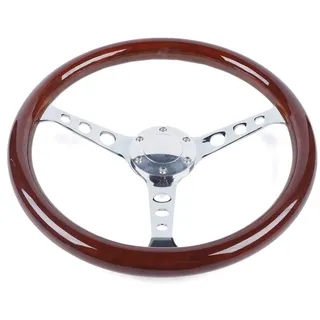 Vintage Lenkrad Holzlenkrad 380mm Mahagoni-Lenkrad Retro Holz Automodifikationen Steering Wheel Universell