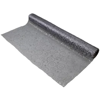 GMMH Tischläufer 50 cm Breit, 5 m Lang, Tischband und Tischdekoration für Party, Geburtstage, Hochzeiten, Taufe (Silber)