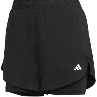 Adidas Womens Shorts (1/4) W Min 2In1 SHO, Black/White, HN1044, 2XL
