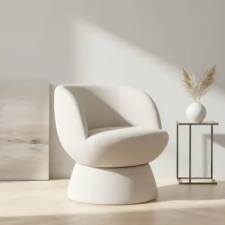 OTTO home Drehsessel ZAZZA Struktur-Bezug 69 x 71 x 70,5 cm Beige drehbar