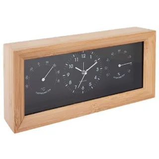 Karlsson Uhr Tischuhr Neat Bamboo Alam Clock Schwarz
