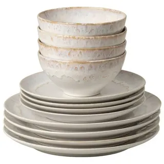 Costa Nova Geschirr-Set Taormina, Müslischale, Casafina (by Costa Nova) - White (12-tlg), 4 Personen, Keramik, Hohe Brenntemperaturen, porenfrei hygienisch, wärmeschockbeständig weiß