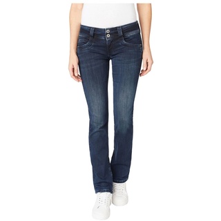 Pepe Jeans Damen Jeans Gen Regular Fit Blau Wiser 000 Normaler Bund Reißverschluss W 26 L 34