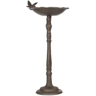 Moritz Vogeltränke braun 54 cm Säule – Vogelbad Standfuß Metall antik Deko