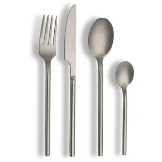 Echtwerk Besteckset Bari, Silber, Metall, 16-teilig, ergonomischer Griff, rostfrei, lebensmittelecht, Essen & Trinken, Besteck, Besteck-Sets