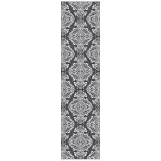 Bilderdepot24 Schiebegardine Flächenvorhang blickdicht Aquarell Barock Muster grau (1 St), halbtransparent, Wohnzimmer große Flächengardine lichtdurchlässig für Klemm-System grau 60 cm x 250 cm