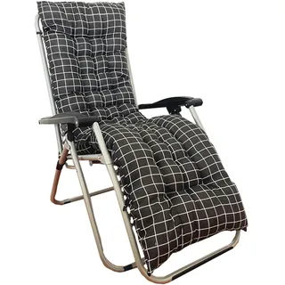 SDNAM Liegenauflage Auflage Gartenliege Hochlehner Auflage Schwungliege 8cm Extra Dicke Gartenstuhl Sitzauflagen mit Krawatte Auflagen für Deckchair Innen Außen(Q6,170x48x8cm)