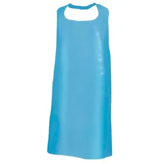50 STÜCK Einweg Schürzen blau Einwegschürzen Metzger 130 x76 Plastik Küche/Bistro/Fleischer Einmal Einmalschürze