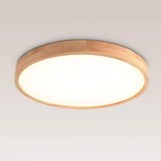LED Deckenleuchte Nordic Modern Holz Deckenlampe Runde Holz Lampe Eiche Decke Leuchte für Wohnzimmer Schlafzimmer Esszimmer Büro Kinderzimmer Leuchte Decke Licht (Größe : 40cm 20w) [Energieklasse A++]