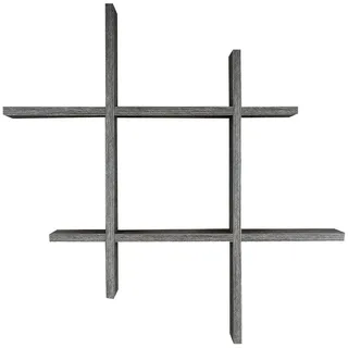 Levandeo® Wandregal, Hashtag Regal 75x75cm Wandregal Holz Altholz Shabby Chic Vintage