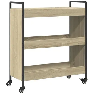 vidaXL Küchenwagen, Servierwagen Sonoma-Eiche 70x30x82 cm Holzwerkstoff