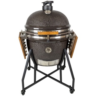 Grizzly GE100 Barbecue & Grill Kamado Grill/Grill Wagen Holzkohle + Brennholz Schwarz, Braun