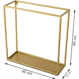 Wandregal aus Metall, gold, 45 cm