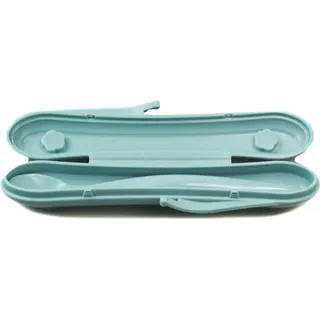 TUPPERWARE Kinder Soft-Fütterlöffel hellblauTupperCare Löffel mit Box - Hellblau