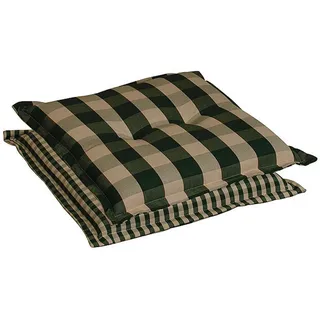 Xxxl Sitzkissen, Dunkelgrün, Beige, Textil, Karo, Füllung: Schaumstoff, Vlies, 50x9x50 cm, Made in Germany, Wendekissen, Wohntextilien, Kissen, Sitzkissen