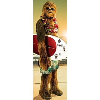 Star Wars Poster Chewbacca Surfin' (53cm x 158cm) + Geschenkverpackung. Verschenkfertig!