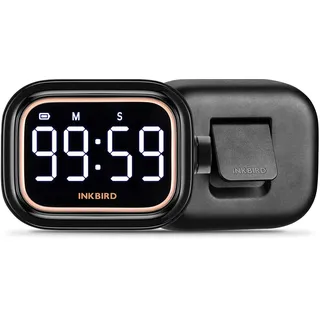 Inkbird Eieruhr, Küchentimer wiederaufladbarer 4 Stufen Alarm Produktivitäts eieruhr digital IDT-02, Backen, Sport, LED-Smart-Countdown-Countup-Magnet-Timer