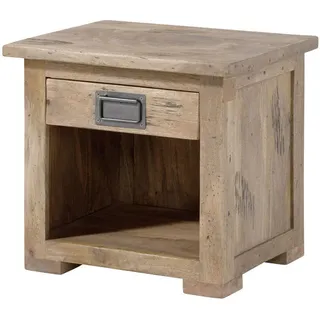 Massivmoebel24 Nachtschrank Mango 50 x 40 x 45 cm Beige