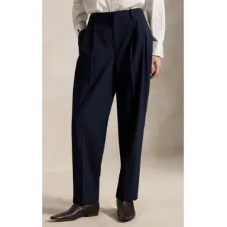 Polo Ralph Lauren für Damen. 211A96671002 Wollhose marineblau (44), Lässig, Wolle, Klassisch
