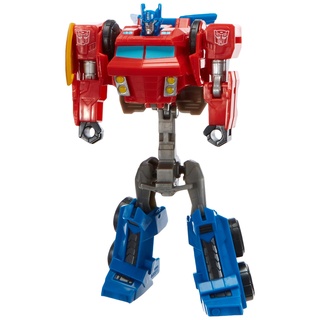 Transformers NO Bumblebee Cyberverse Adventures Warrior Optimus Prime Action-Figur, wiederholbare Action Attacke, ab 6 Jahren, 13,5 cm
